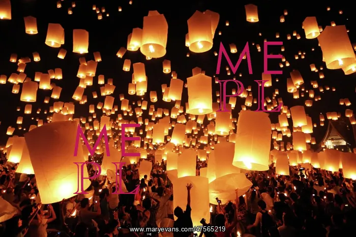  : Sky Lanterns at Yi Peng, Loy Krathong Ceremony, Chiang Mai