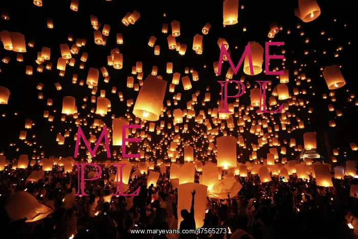 : Sky Lanterns at Yi Peng, Loy Krathong Ceremony, Chiang Mai : Sky Lanterns at Yi Peng, Loy Krathong Ceremony, Chiang Mai