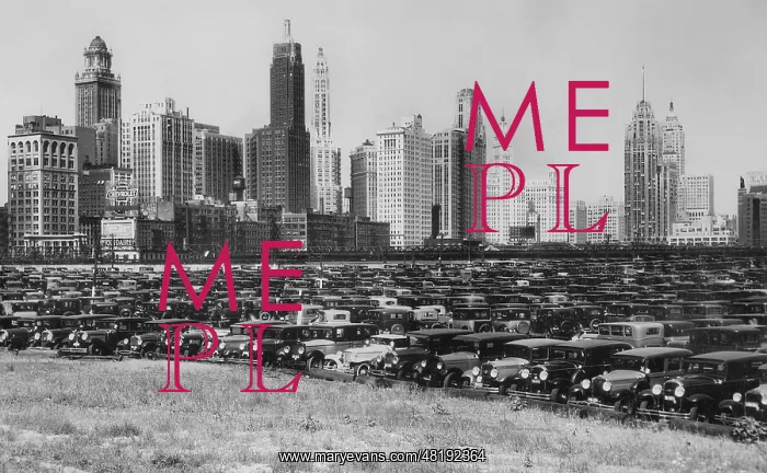 : Skyline of Chicago, 1934 : Skyline of Chicago, 1934