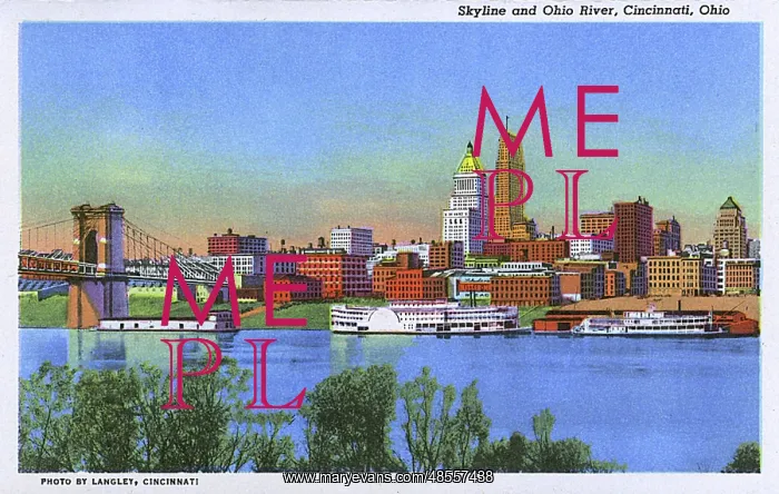  : Skyline and Ohio River, Cincinnati, Ohio, USA