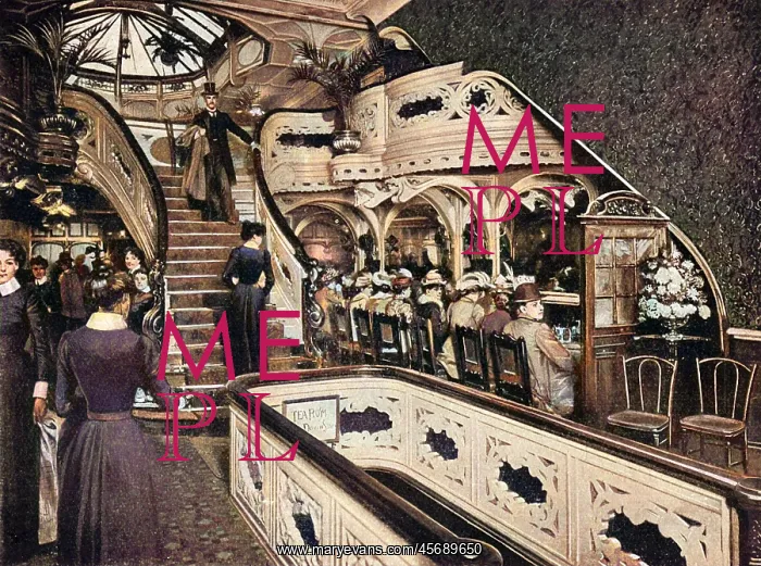 : Slaters restaurant in Piccadilly 1900 : Slaters restaurant in Piccadilly 1900