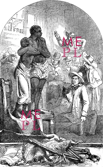 : Slave auction, USA, 1856 : Slave auction, USA, 1856