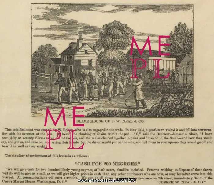 : A slave coffle setting out from the business ? : A slave coffle setting out from the business ?