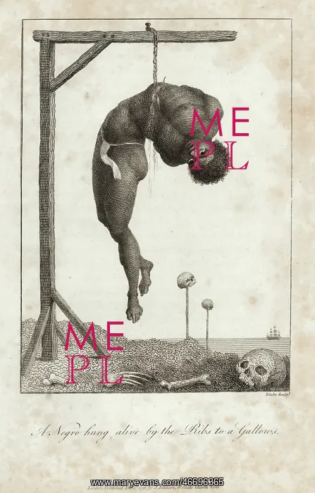 : A slave hanging from a gibbet : A slave hanging from a gibbet
