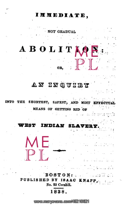 : Slavery. An abolitionist book. The title ? : Slavery. An abolitionist book. The title ?