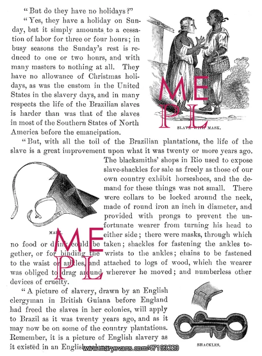  : SLAVERY / S AMERICA MASK