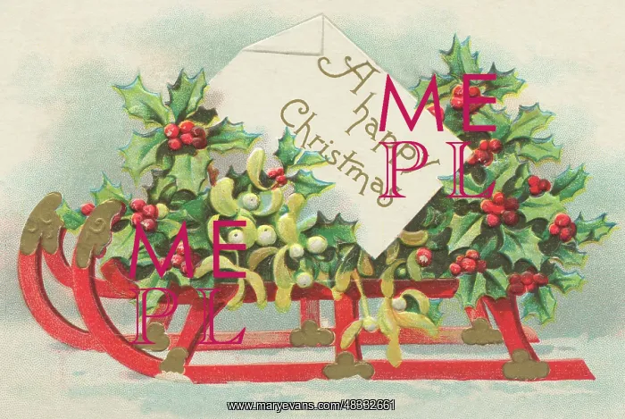  : Sledge laden with holly