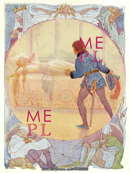 : The Sleeping Beauty by Margaret Tarrant : The Sleeping Beauty by Margaret Tarrant