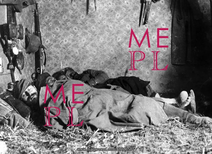 : Sleeping German soldiers on the Western Front, 1915 : Sleeping German soldiers on the Western Front, 1915
