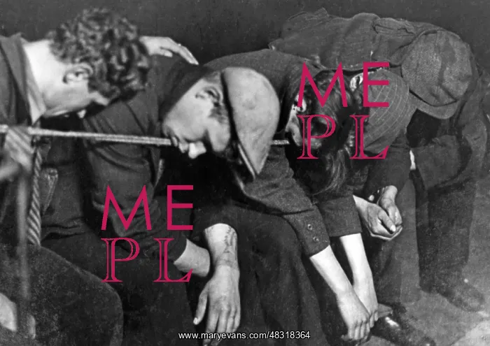 : Sleeping men in a shelter : Sleeping men in a shelter