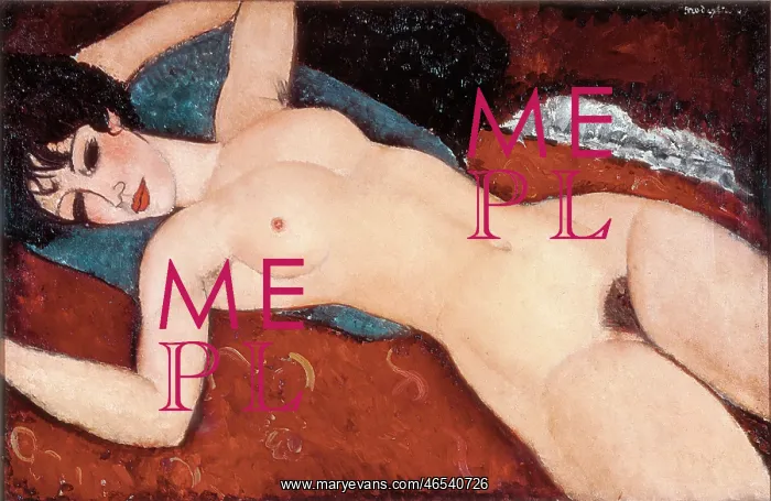 : Sleeping Nude with Arms Open (Red Nude) : Sleeping Nude with Arms Open (Red Nude)