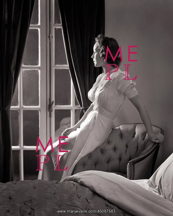 : Sleepless Woman Looking Out of Bedroom Window : Sleepless Woman Looking Out of Bedroom Window