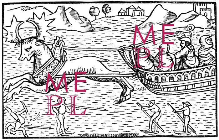 : Sleigh drawn by an elk, 1555 : Sleigh drawn by an elk, 1555