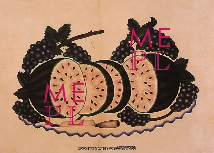: Sliced Melon and Grapes : Sliced Melon and Grapes