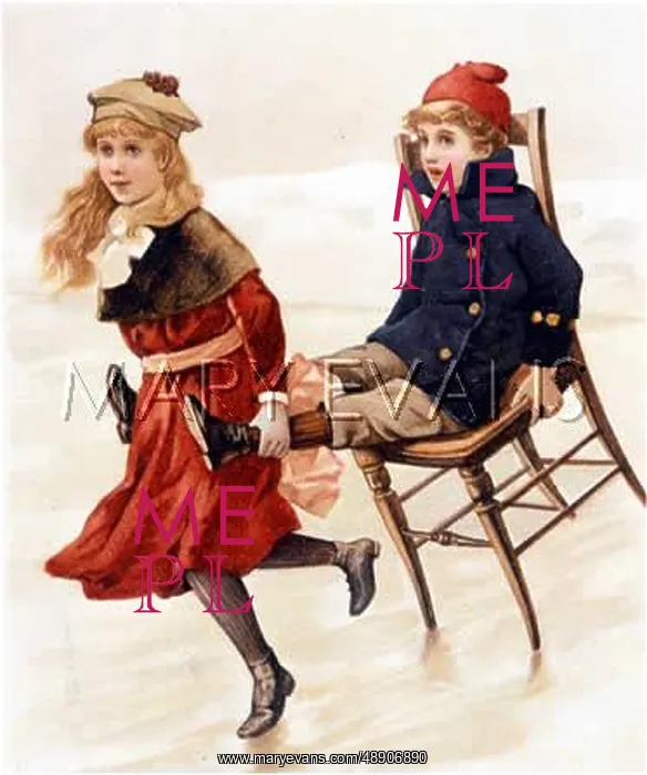 : SLIDING ON A CHAIR 1894 : SLIDING ON A CHAIR 1894