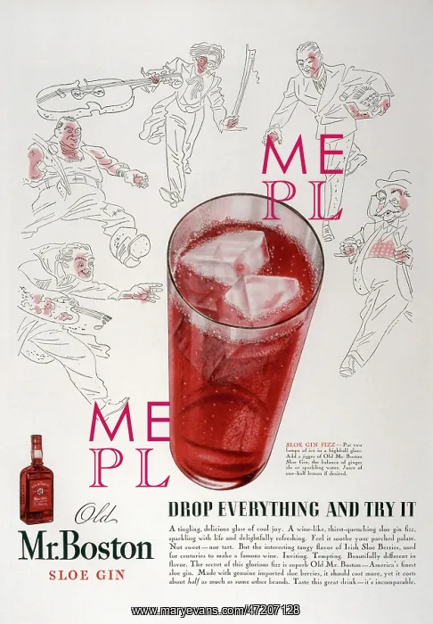 : SLOE GIN AD / FORTUNE / 1935 : SLOE GIN AD / FORTUNE / 1935