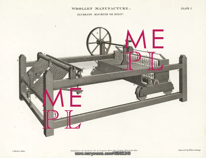: Slubbing machine or billy, 19th century : Slubbing machine or billy, 19th century