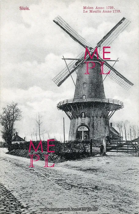 : Sluis Windmill, The Netherlands - 1739 : Sluis Windmill, The Netherlands - 1739