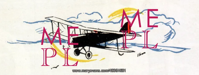 : A small biplane flying through the clouds : A small biplane flying through the clouds