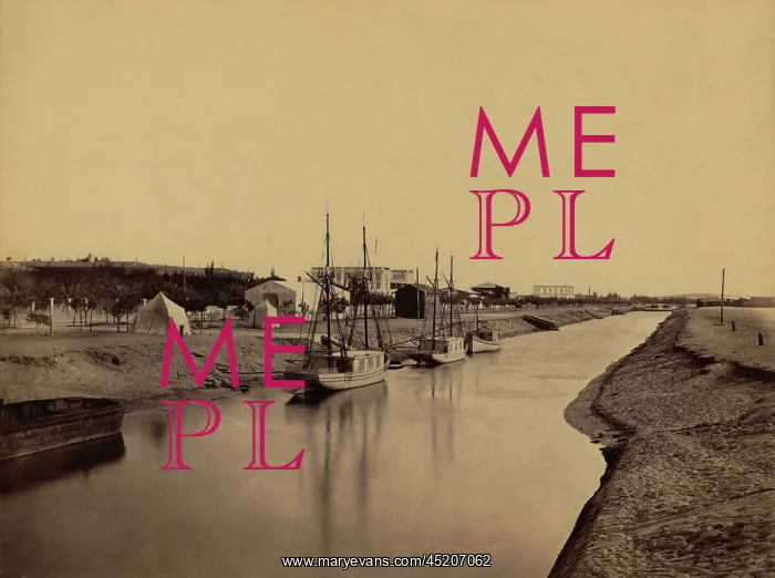 : Small boats moored at water's edge to the ? : Small boats moored at water's edge to the ?