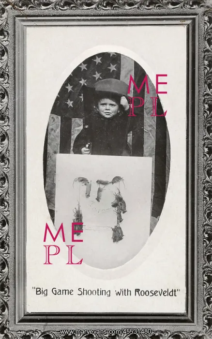 : Small boy and the dead mice he has shot - emulates Roosevelt : Small boy and the dead mice he has shot - emulates Roosevelt