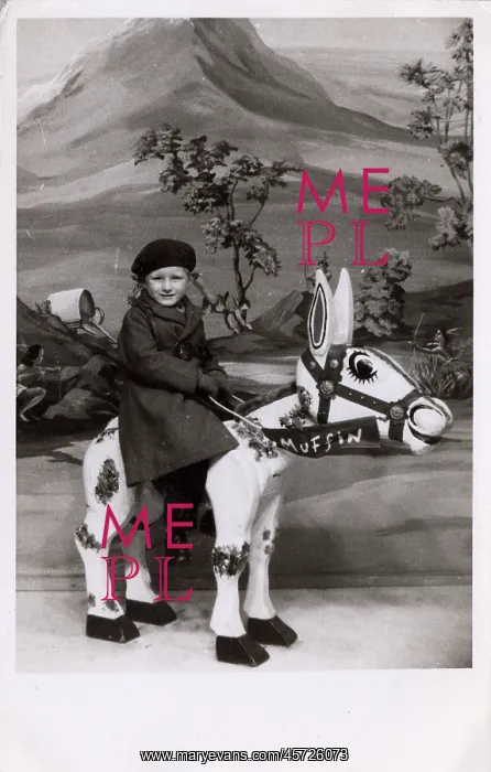  : Small boy - Studio photograph - riding Muffin the Mule Model