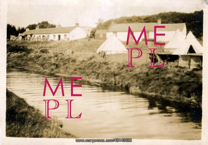 : Small Camp site by Brook, Unknown Location, England : Small Camp site by Brook, Unknown Location, England