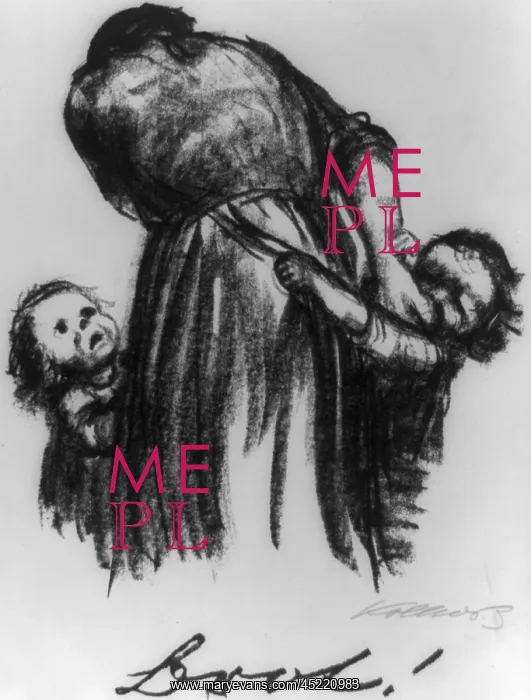 : Two small children begging mother for bread, ? : Two small children begging mother for bread, ?