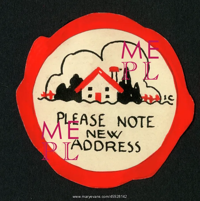 : Small circular gift tag - original artwork - New address : Small circular gift tag - original artwork - New address
