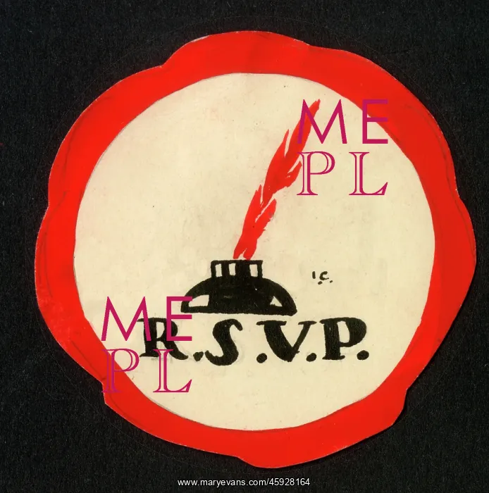: Small circular gift tag - original artwork - RSVP : Small circular gift tag - original artwork - RSVP