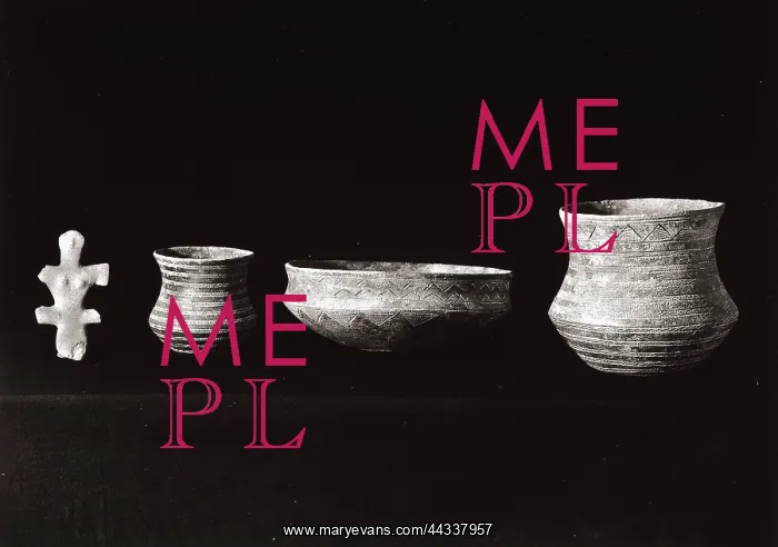 : Small Cycladic female idol and : Small Cycladic female idol and