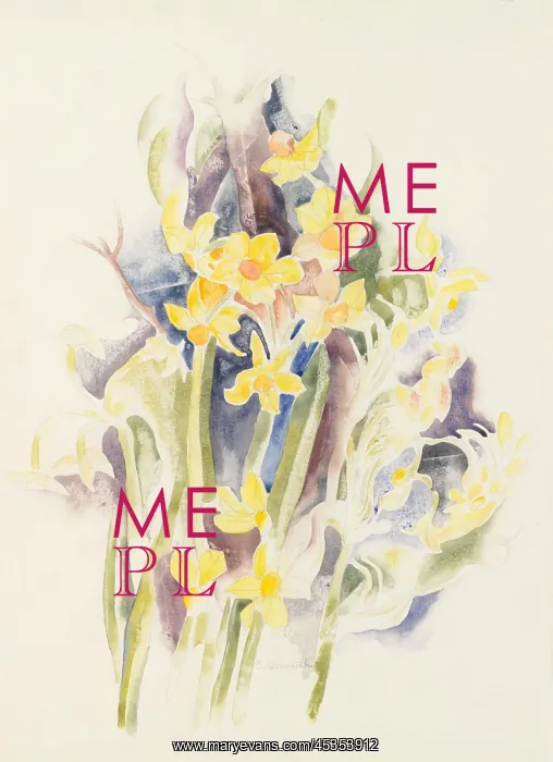 : SMALL DAFFODILS, by Charles Demuth, c. 1914, American : SMALL DAFFODILS, by Charles Demuth, c. 1914, American