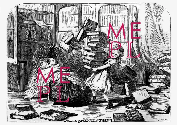 : SMALL GIRL CARRIES BOOKS : SMALL GIRL CARRIES BOOKS