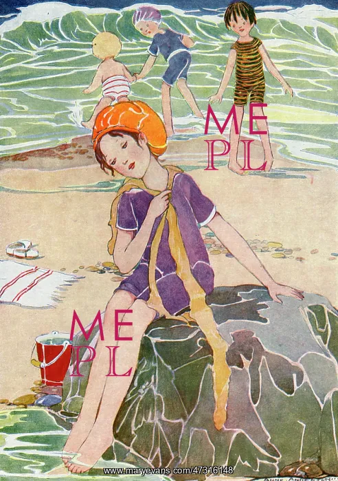 : SMALL GIRL ON A ROCK : SMALL GIRL ON A ROCK