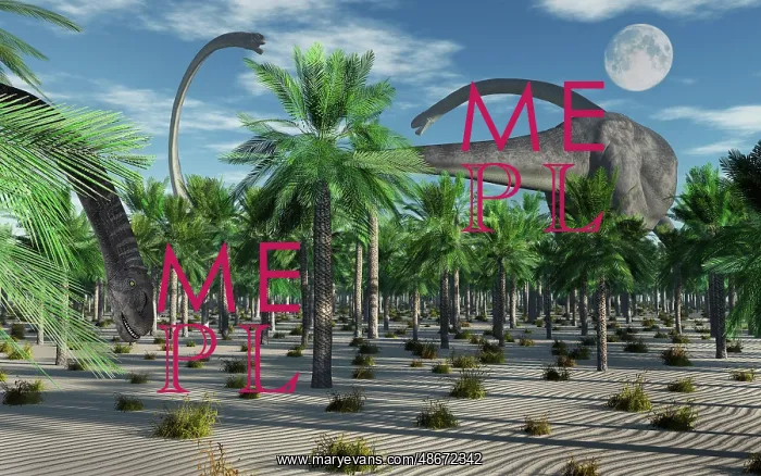 : A small herd of Omeisaurus dinosaurs grazing on tree tops : A small herd of Omeisaurus dinosaurs grazing on tree tops