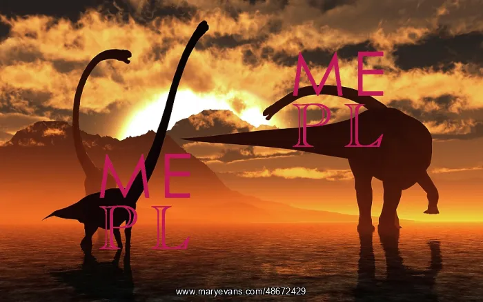 : A small herd of Omeisaurus dinosaurs silhouetted by the Sun : A small herd of Omeisaurus dinosaurs silhouetted by the Sun