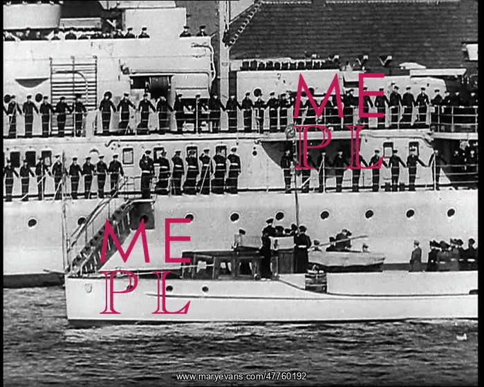 : A Small Motorboat Driving Past a Warship : A Small Motorboat Driving Past a Warship