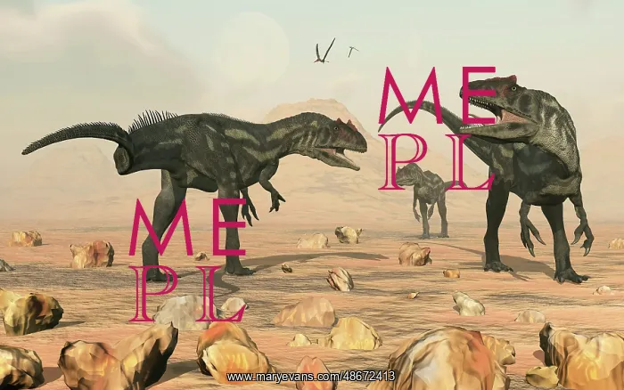 : A small pack of Allosaurus dinosaurs : A small pack of Allosaurus dinosaurs