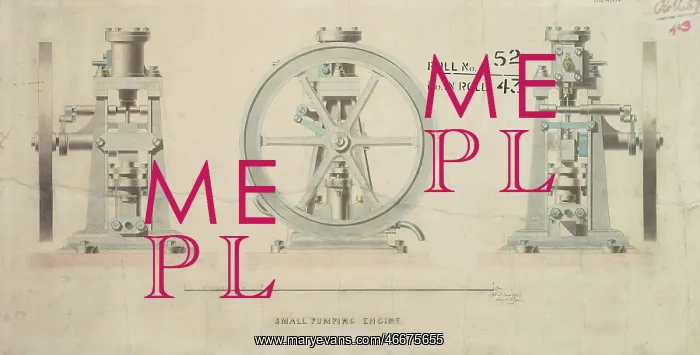  : Small pumping engine, front and side elevations