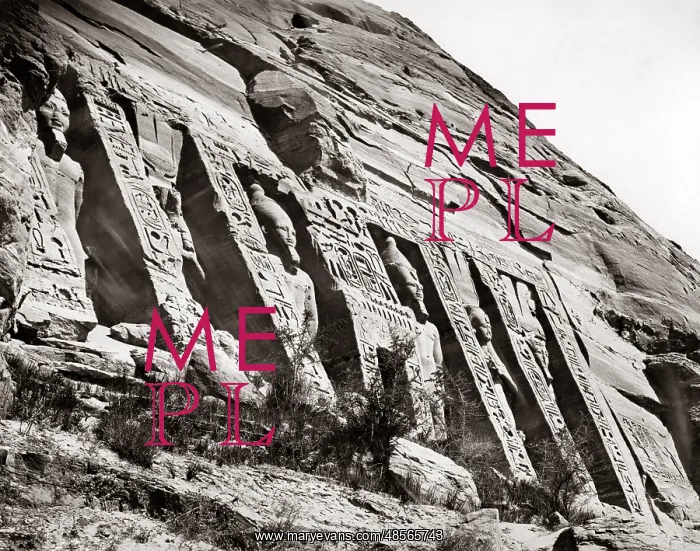  : The small temple at Abu Simbel, Egypt, circa 1880s