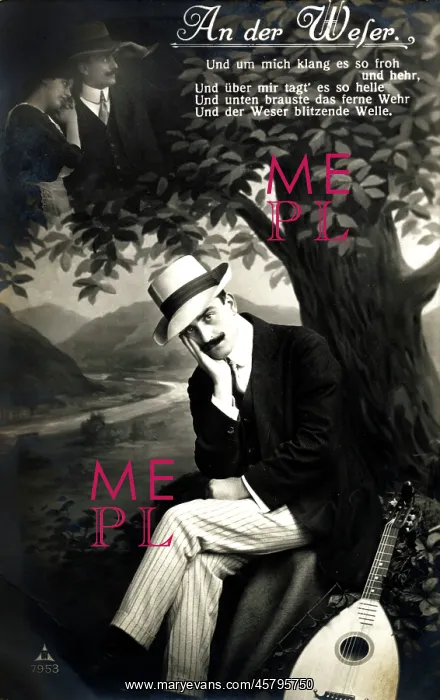 : Smart Gent sits beneath a tree and thinks of his love : Smart Gent sits beneath a tree and thinks of his love