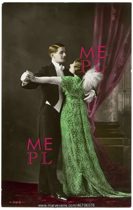  : Smart Upper Class British Couple dance at a formal ball
