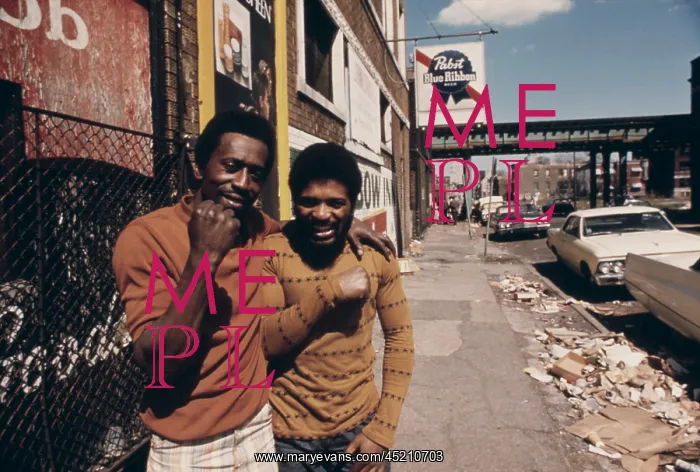 : Smiling African American men on a garbage ? : Smiling African American men on a garbage ?