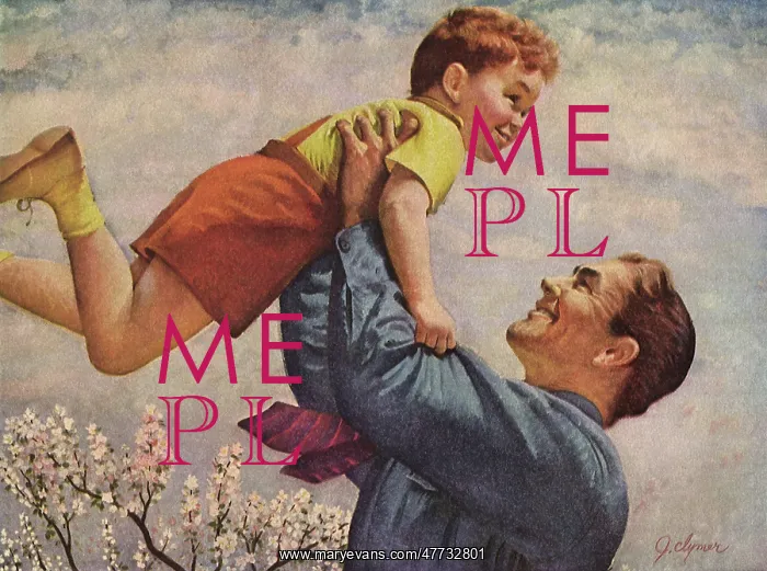  : Smiling Father lifting Boy