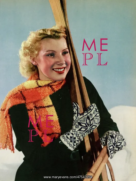 : Smiling female skier : Smiling female skier