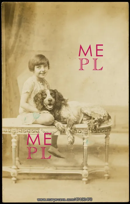 : SMILING GIRL & DOG : SMILING GIRL & DOG