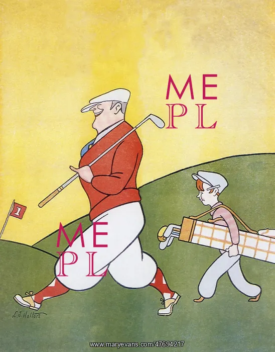  : Smiling Golfer and Caddy
