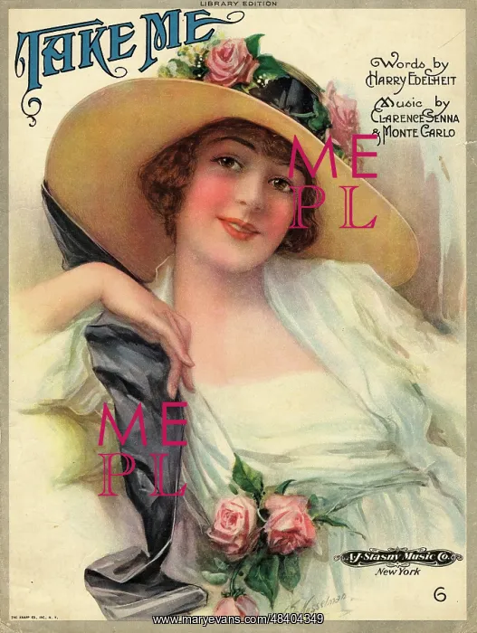 : Smiling lady on a music sheet : Smiling lady on a music sheet