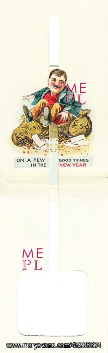 : Smiling man on a Christmas and New Year card : Smiling man on a Christmas and New Year card