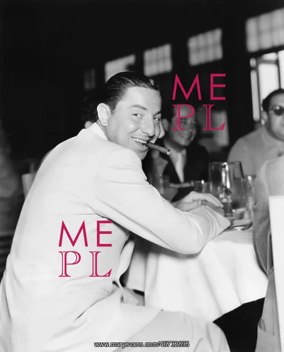  : Smiling man with a cigar in his mouth in a restaurant